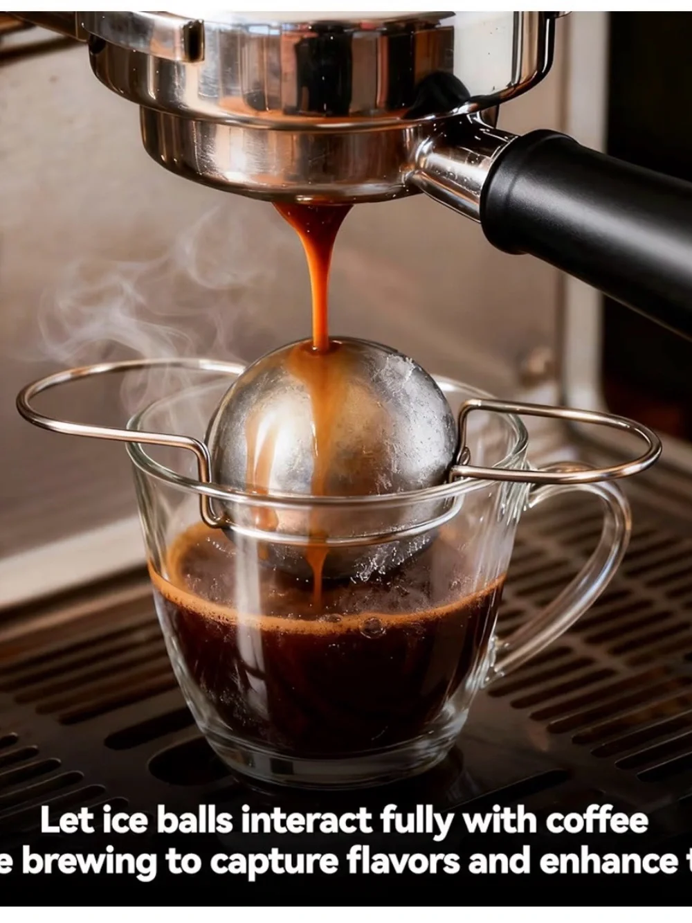 Stainless steel, espresso, cooling balls